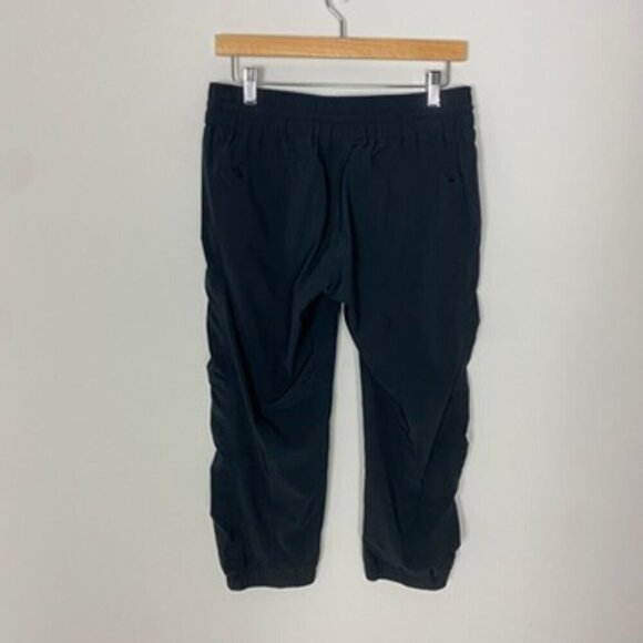 Athleta La Viva Capri Joggers Hiking Active Black Womens 4 Drawstring Elastic - Picture 2 of 6